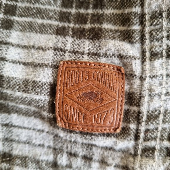 Roots Men's Brushed Cotton Plaid Long Sleeve Shirt Size XL - Picture 10 of 10